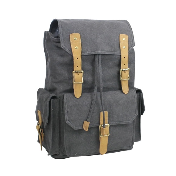 *Clearance* Classic Large Canvas Backpack CK11GRY - Picture 1 of 4
